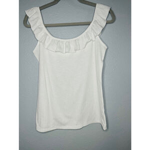 Women's Loft White Tank Top Size M